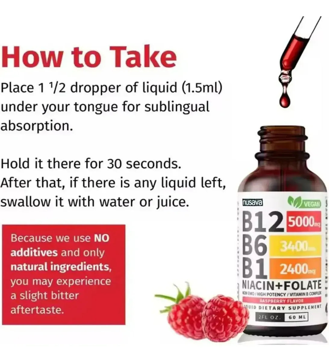 Nusava Vitamina B12,b6 Y B1 Gotas Líquidas 60ml
