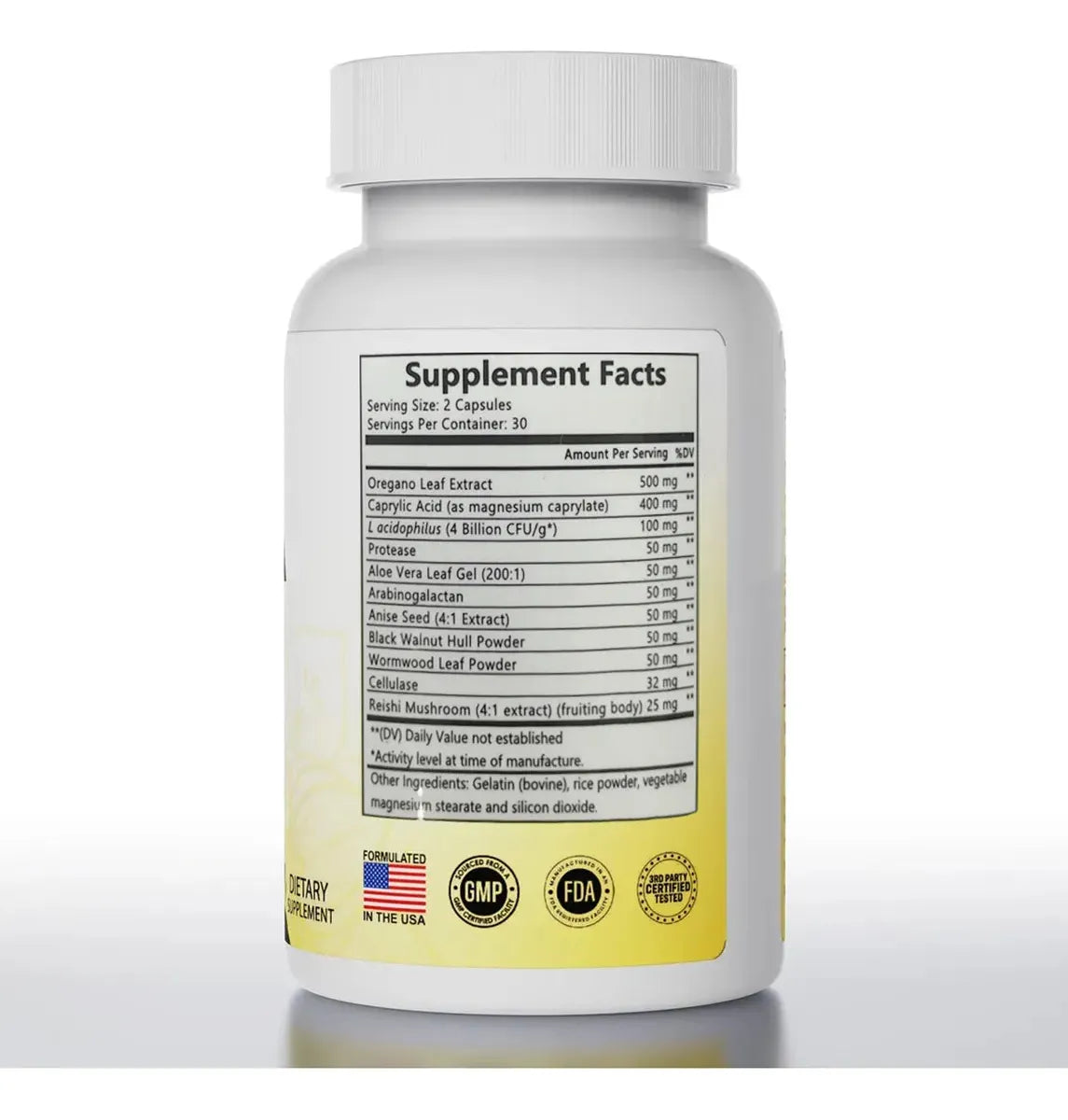 Pure Peak Candida Cleanse - Gut & Colon Support 60 Cápsulas
