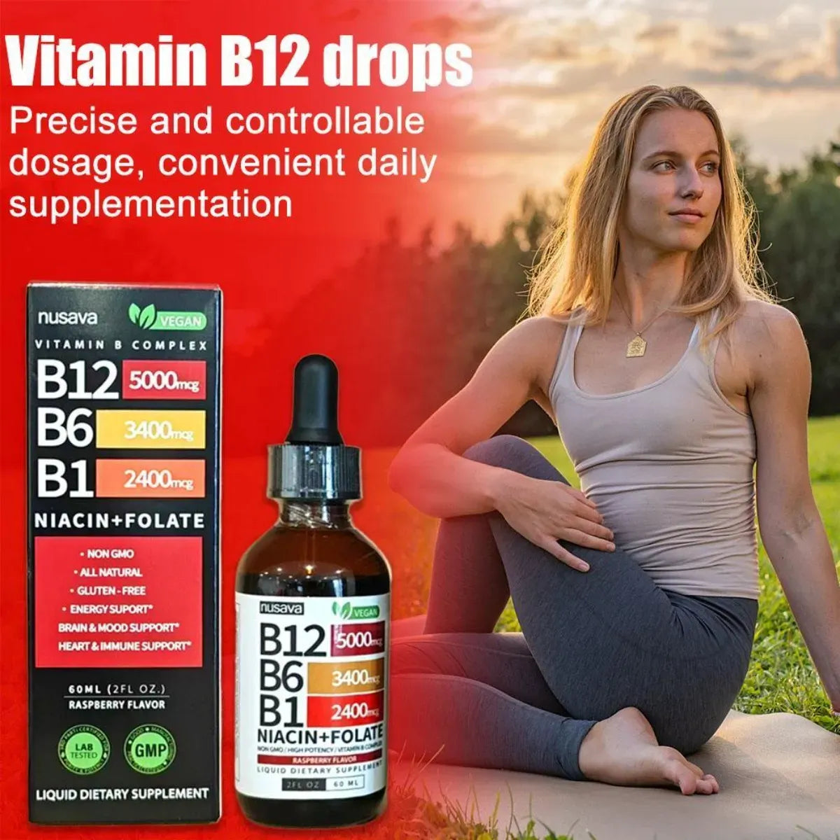 Nusava Vitamina B12,b6 Y B1 Gotas Líquidas 60ml
