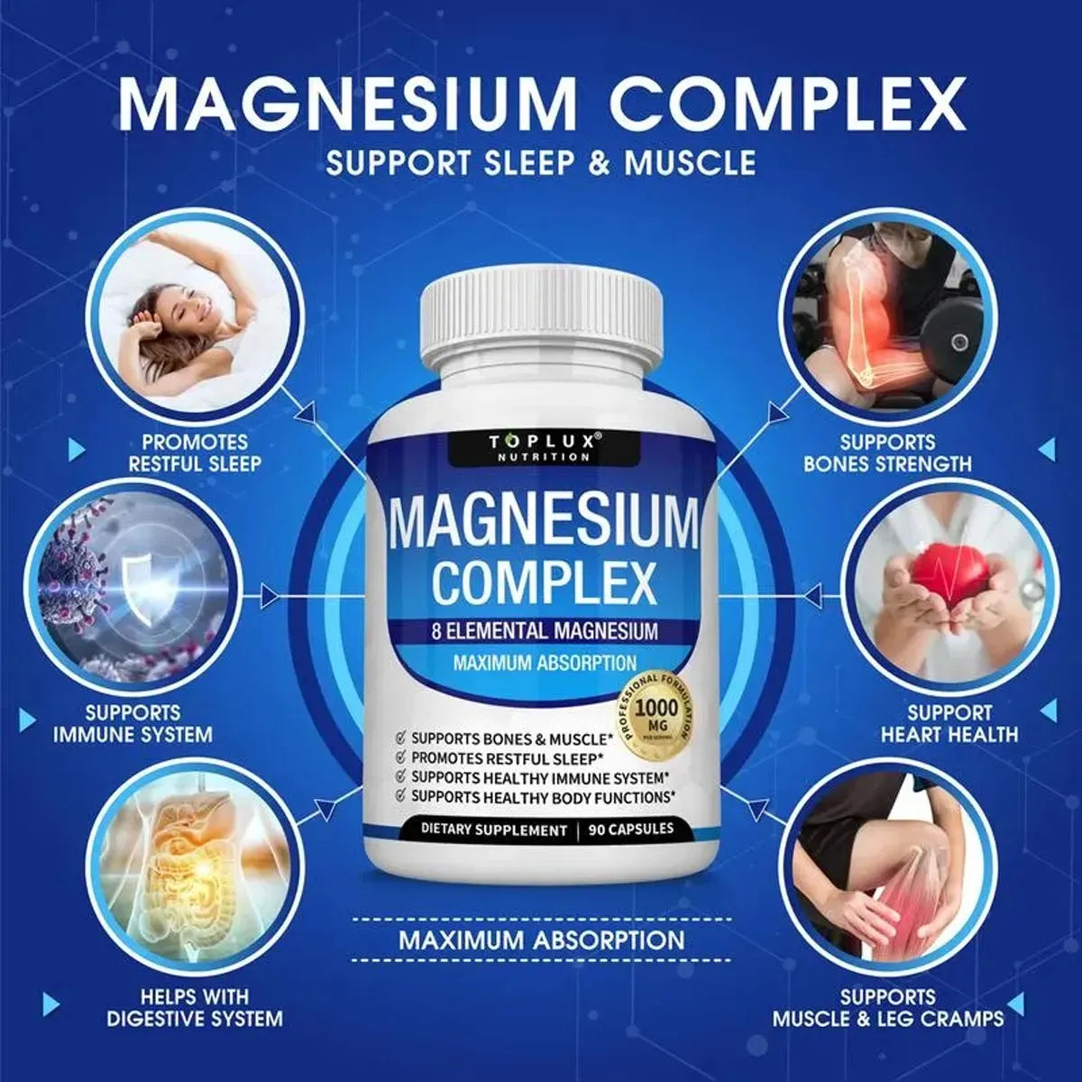 Magnesium Complex Magnesium Fitness Edible 8 Essential