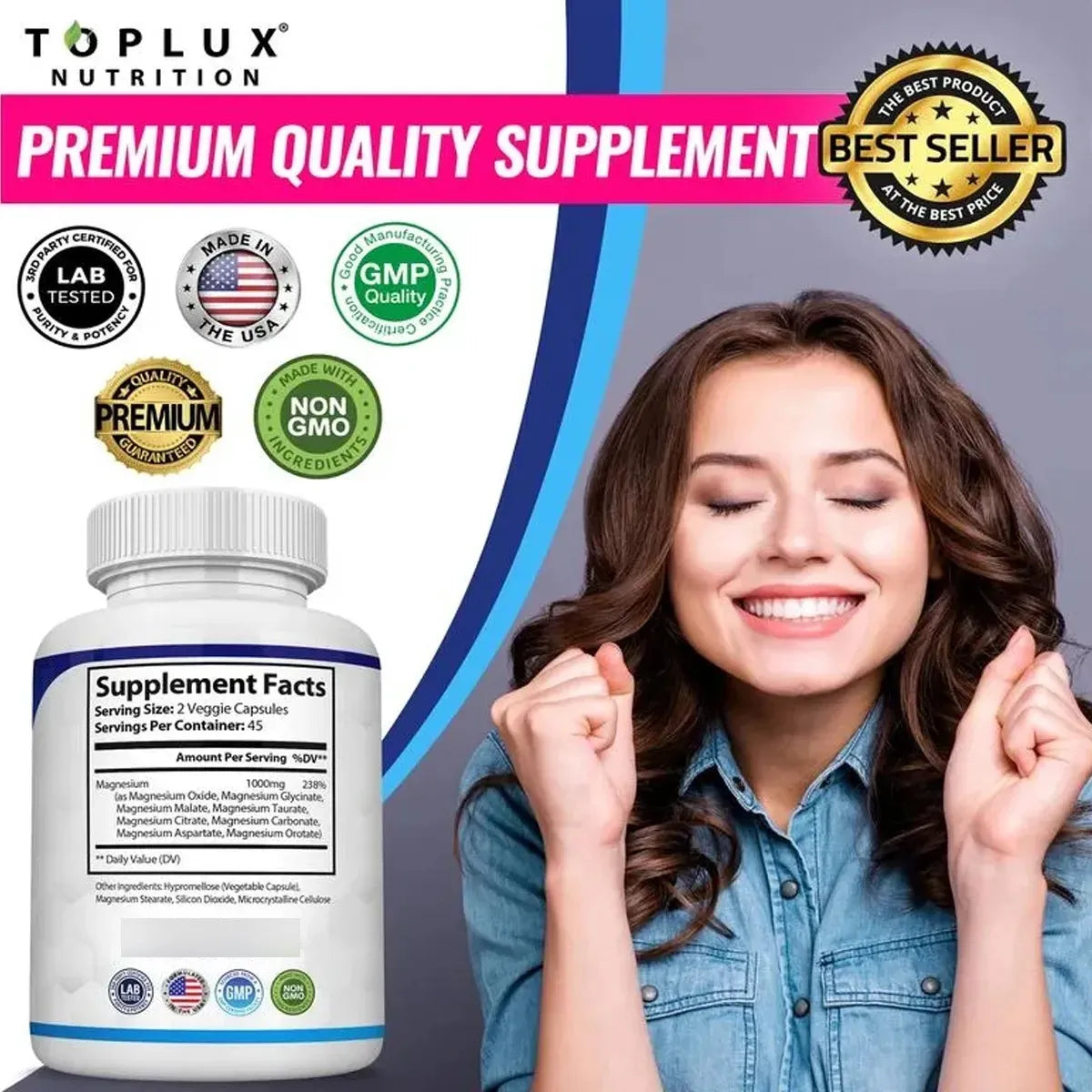 Magnesium Complex Magnesium Fitness Edible 8 Essential