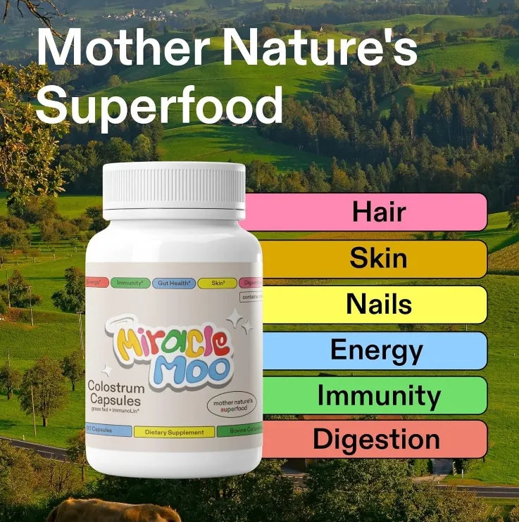 Miracle Moo Bovine Colostrum Original Suplemento En Capsulas